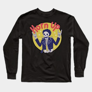 Skeleton Finger Horn Up! Long Sleeve T-Shirt